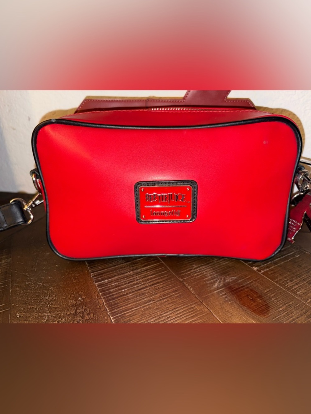 Sold unlisted  Red & Yellow Beetlejuice Marquee Crossbody Bag - Picture 4 of 4